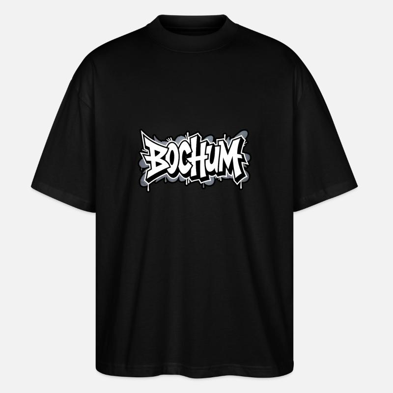 Bochum Graffiti - Stanley/Stella Oversized Unisex Bio T-Shirt Blaster 2.0 - Schwarz