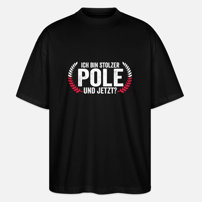 Polonais Pologne - T-shirt bio Blaster 2.0 coupe oversize Stanley/Stella Unisexe - noir