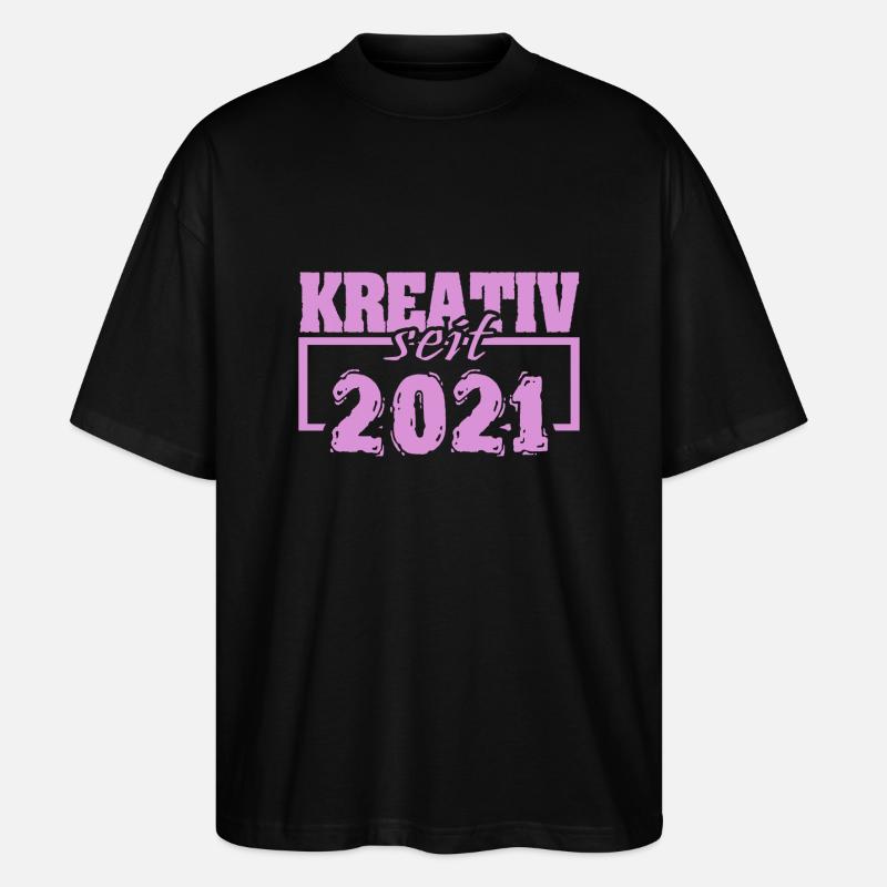 2021 - Stanley/Stella Oversized Unisex Bio T-Shirt Blaster 2.0 - Schwarz