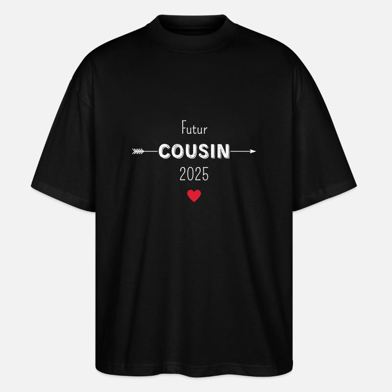 Futur cousin 2025 - T-shirt bio Blaster 2.0 coupe oversize Stanley/Stella Unisexe - noir