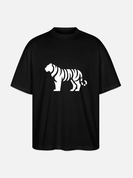 Tiger Animal - Stanley/Stella Oversized Unisex Organic T-shirt Blaster 2.0 - black