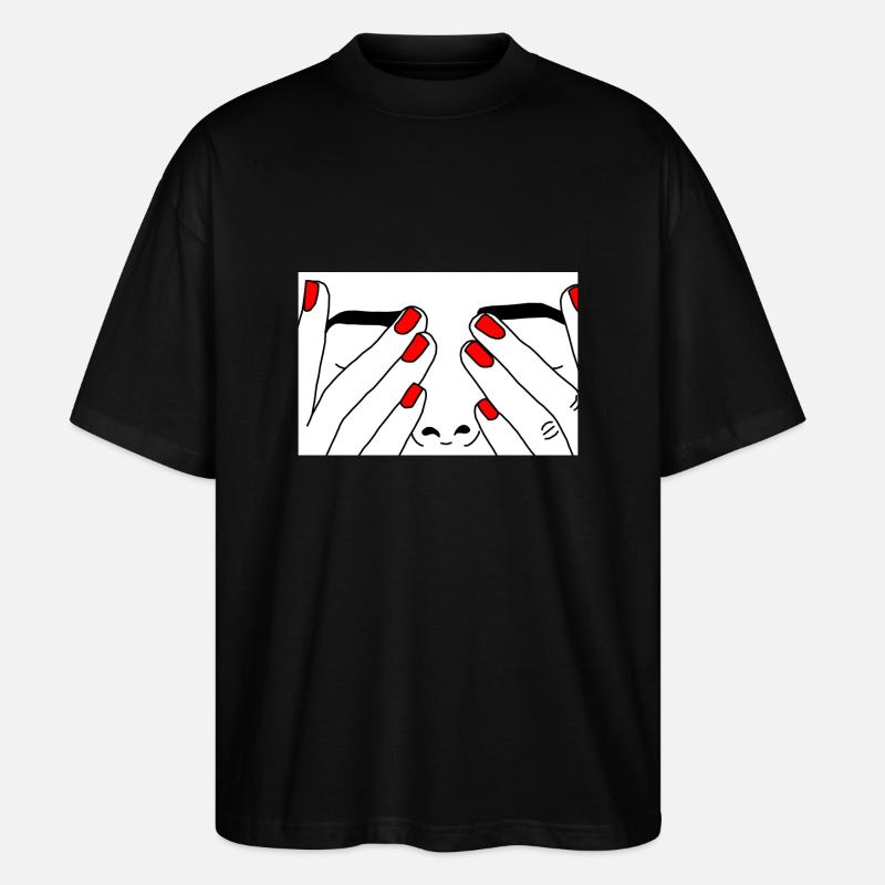 Face red nail - Stanley/Stella Oversized Unisex Bio T-Shirt Blaster 2.0 - Schwarz