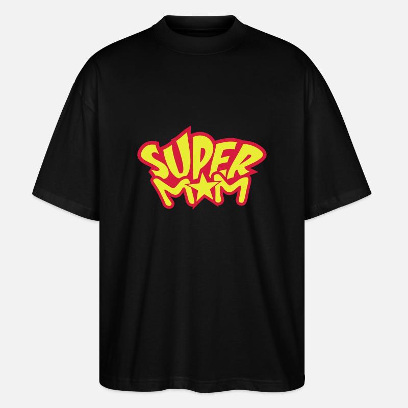 Super Mom - Stanley/Stella Oversized Unisex Bio T-Shirt Blaster 2.0 - Schwarz