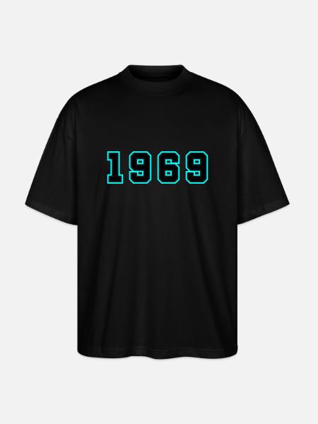 1969 Year Birthday - Stanley/Stella Oversized Unisex Organic T-shirt Blaster 2.0 - black