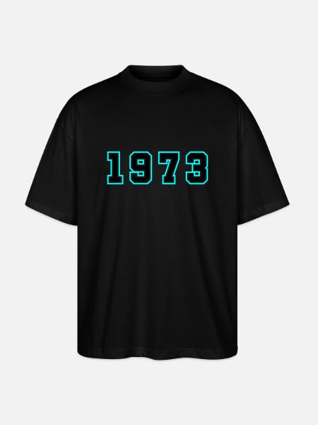 1973 Year Birthday - Stanley/Stella Oversized Unisex Organic T-shirt Blaster 2.0 - black