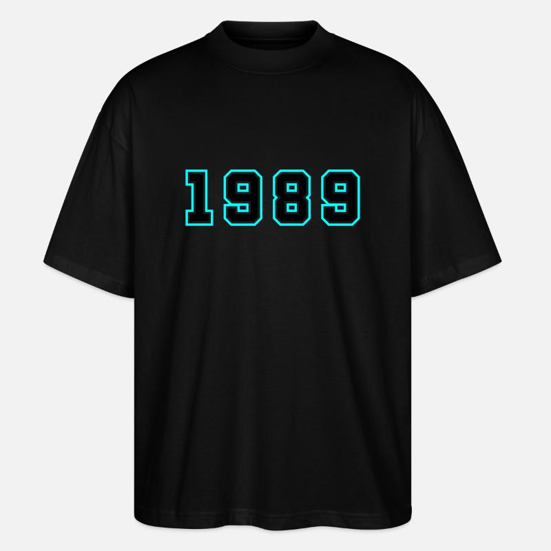 1989 Année Anniversaire - T-shirt bio Blaster 2.0 coupe oversize Stanley/Stella Unisexe - noir