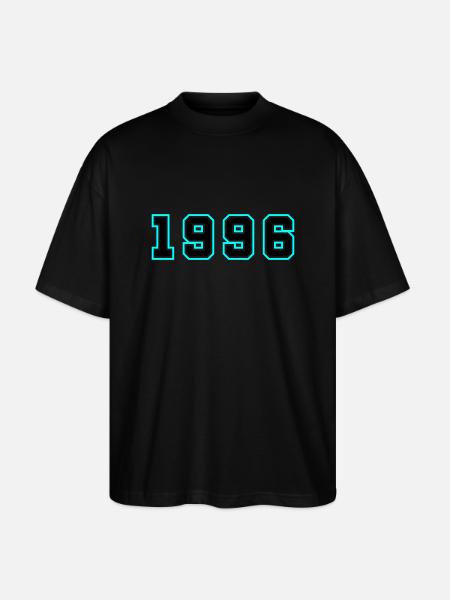 1996 Year Birthday - Stanley/Stella Oversized Unisex Organic T-shirt Blaster 2.0 - black