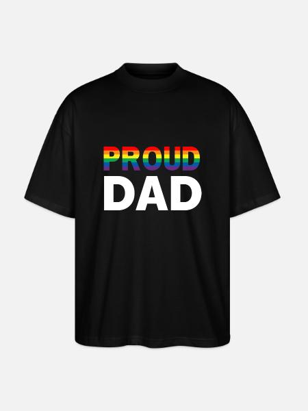 Proud Dad Pride - Stanley/Stella Oversized Unisex Bio T-Shirt Blaster 2.0 - Schwarz