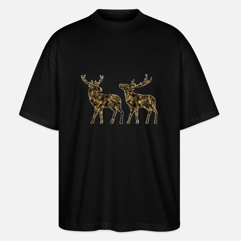 Deer - Stanley/Stella Oversized Unisex Organic T-shirt Blaster 2.0 - black