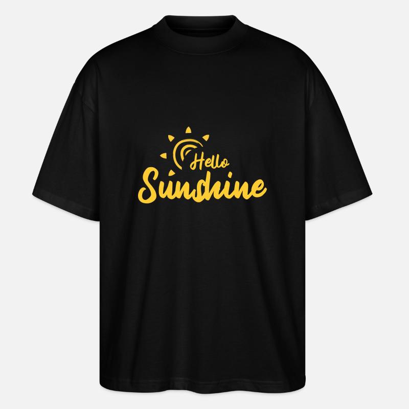Hello Sunshine - Stanley/Stella Oversized Unisex Bio T-Shirt Blaster 2.0 - Schwarz