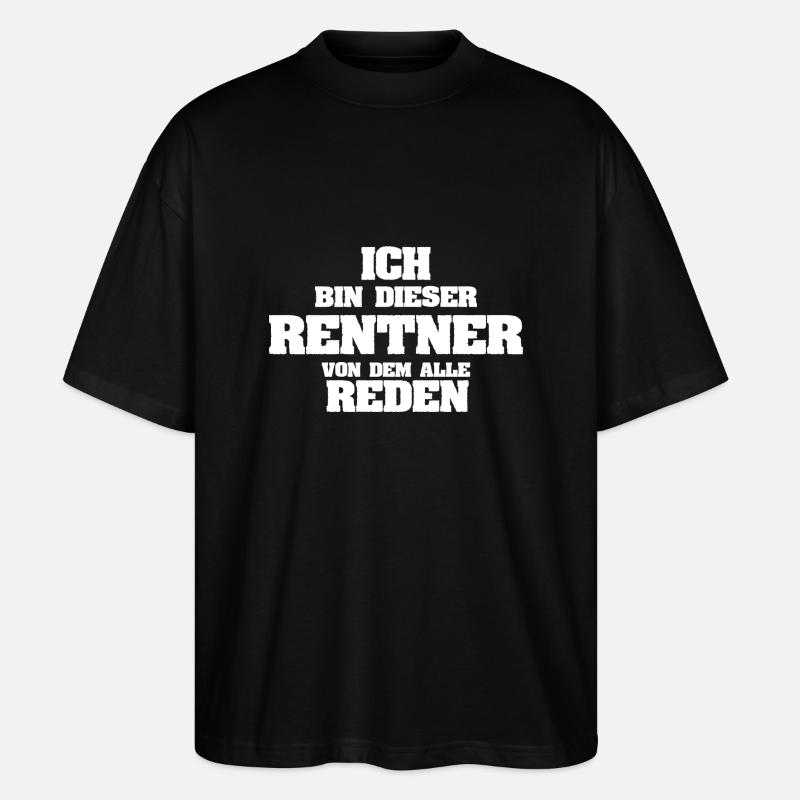 Profession Retraité - T-shirt bio Blaster 2.0 coupe oversize Stanley/Stella Unisexe - noir