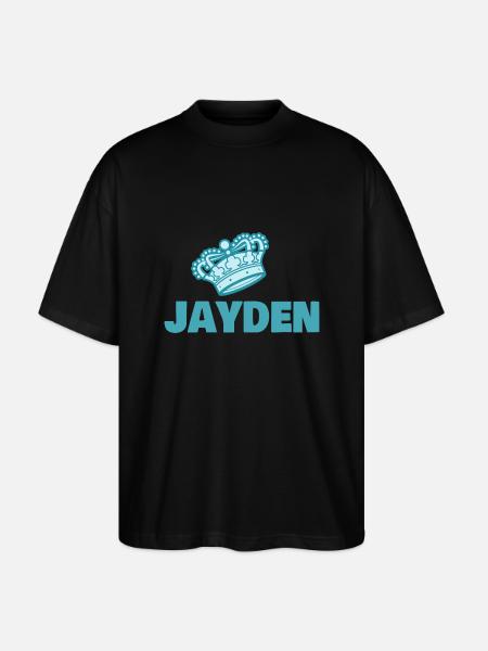 Jayden as a first name - Stanley/Stella Oversized Unisex Organic T-shirt Blaster 2.0 - black