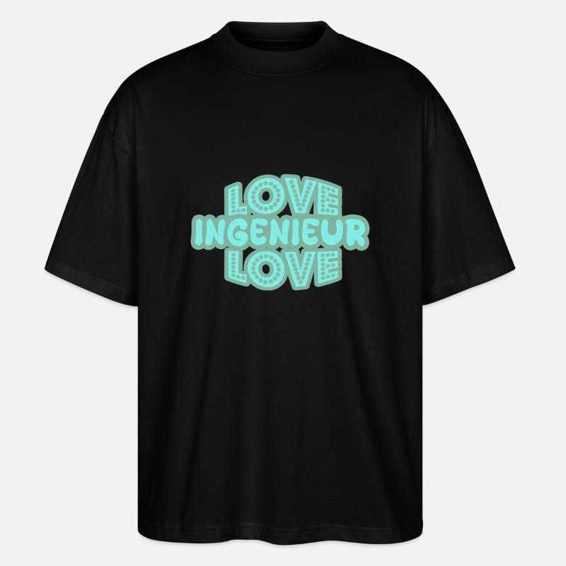 Ingenieur als Spruch - Stanley/Stella Oversized Unisex Bio T-Shirt Blaster 2.0 - Schwarz
