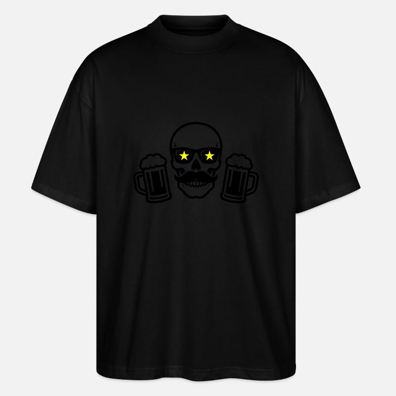 Bier Skelett Party - Stanley/Stella Oversized Unisex Bio T-Shirt Blaster 2.0 - Schwarz
