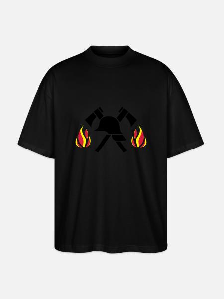 firefighter - Stanley/Stella Oversized Unisex Bio T-Shirt Blaster 2.0 - Schwarz