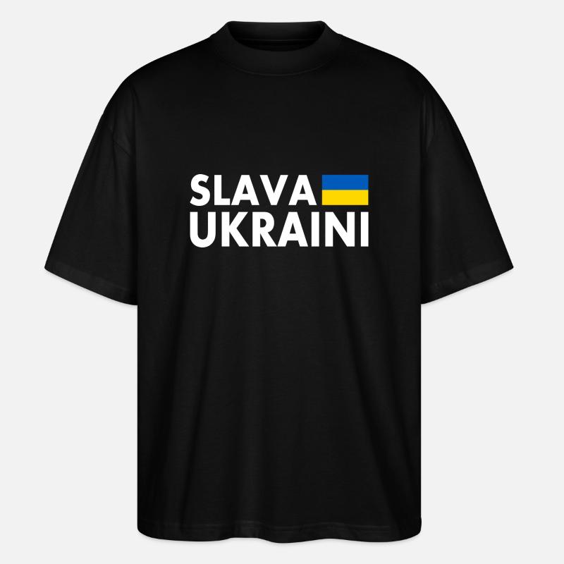 Slava ukraini - Stanley/Stella Oversized Unisex Bio T-Shirt Blaster 2.0 - Schwarz