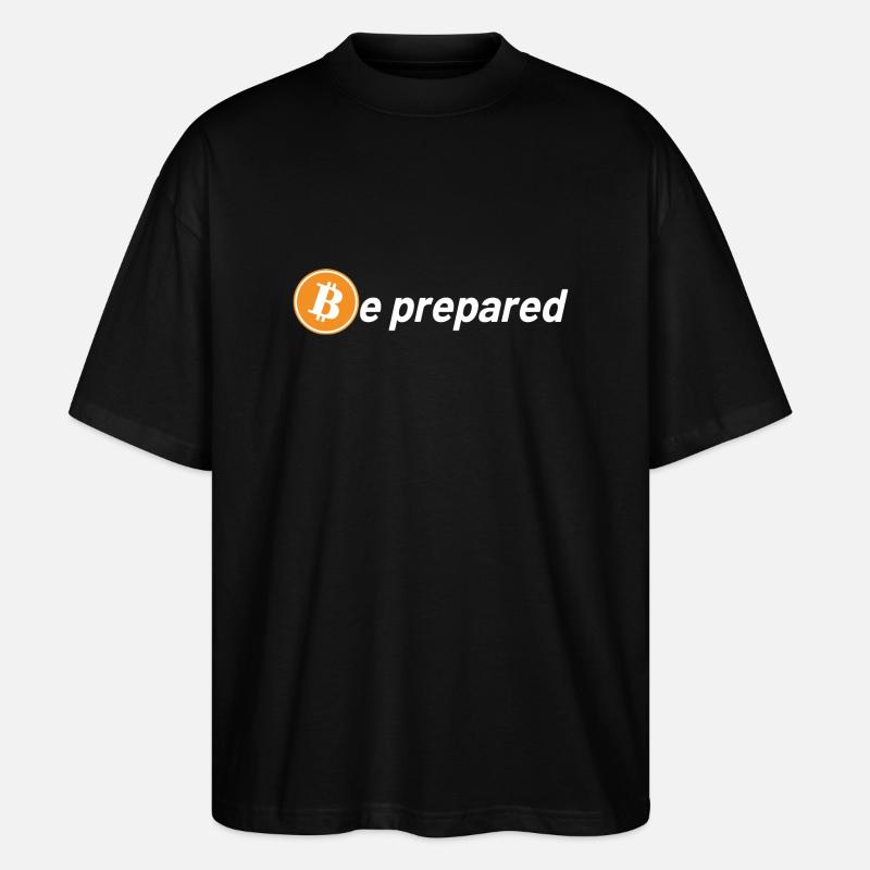 Logo Bitcoin Préparez-vous - T-shirt bio Blaster 2.0 coupe oversize Stanley/Stella Unisexe - noir