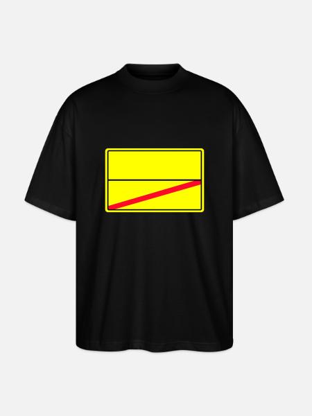 place-name sign - Stanley/Stella Oversized Unisex Organic T-shirt Blaster 2.0 - black