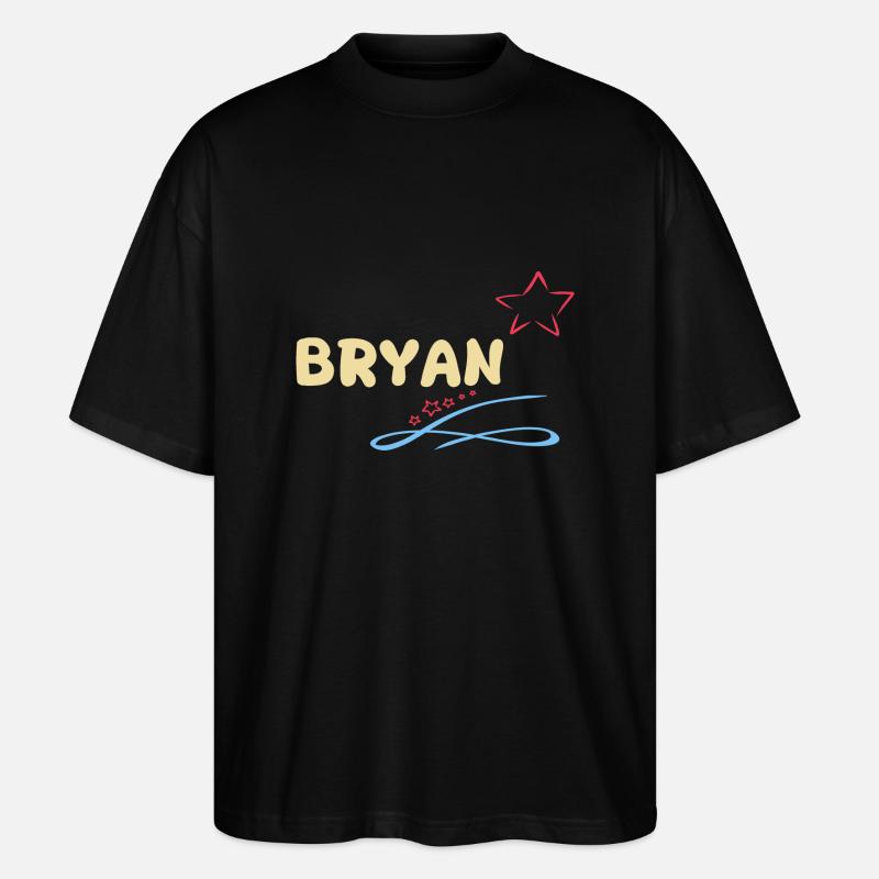 Geschenk Bryan - Stanley/Stella Oversized Unisex Bio T-Shirt Blaster 2.0 - Schwarz