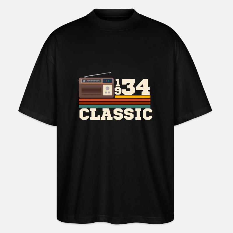 Jubiläum 1934 Retro-Klassiker - Stanley/Stella Oversized Unisex Bio T-Shirt Blaster 2.0 - Schwarz