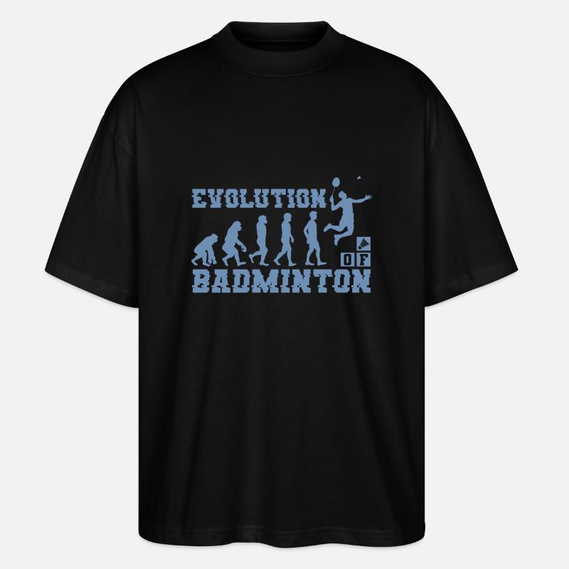 Badminton Evolution Silhouette - Stanley/Stella Oversized Unisex Organic T-shirt Blaster 2.0 - black