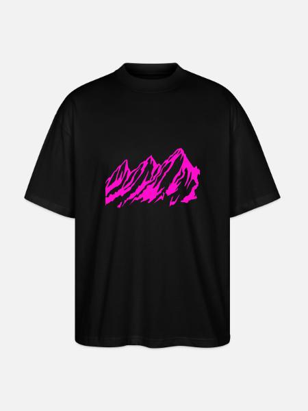 Berge - Berg - Stanley/Stella Oversized Unisex Bio T-Shirt Blaster 2.0 - Schwarz