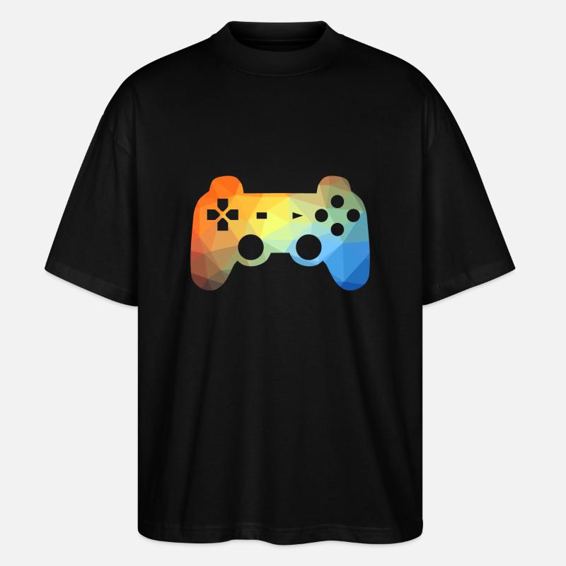 Bunter Gaming Controller - Stanley/Stella Oversized Unisex Bio T-Shirt Blaster 2.0 - Schwarz