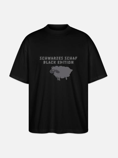 Black Sheep, Sheep, illustration - Stanley/Stella Oversized Unisex Organic T-shirt Blaster 2.0 - black