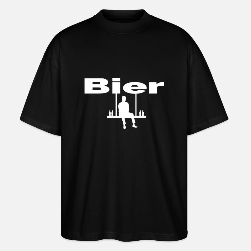 Bier - Stanley/Stella Oversized Unisex Bio T-Shirt Blaster 2.0 - Schwarz