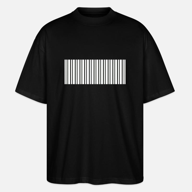 Barcode - Stanley/Stella Oversized Unisex Organic T-shirt Blaster 2.0 - black