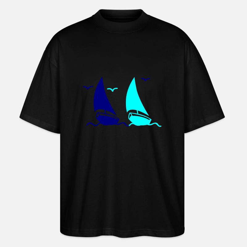 segelboote 02 - Stanley/Stella Oversized Unisex Bio T-Shirt Blaster 2.0 - Schwarz