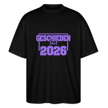 2026 - T-shirt bio Blaster 2.0 coupe oversize Stanley/Stella Unisexe - noir - Devant - Alina (178cm) & Michal (187cm)