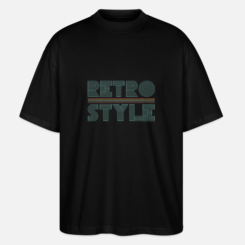 Retro Style - Neon - Stanley/Stella Oversized Unisex Bio T-Shirt Blaster 2.0 - Schwarz