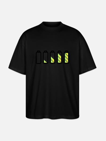 battery_loading - Stanley/Stella Oversized Unisex Organic T-shirt Blaster 2.0 - black