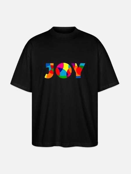 Joy - Freude - Stanley/Stella Oversized Unisex Organic T-shirt Blaster 2.0 - black