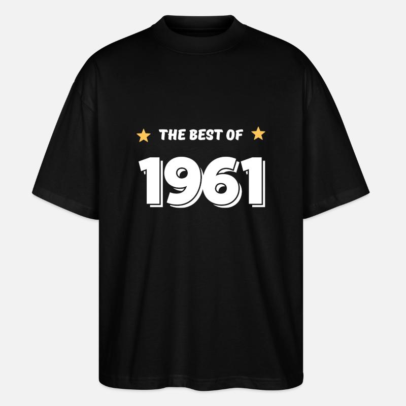Das Beste von 1961 - Stanley/Stella Oversized Unisex Bio T-Shirt Blaster 2.0 - Schwarz