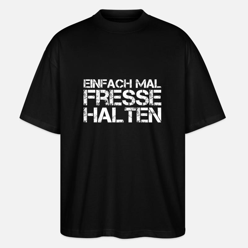 Fresse Halten - Stanley/Stella Oversized Unisex Bio T-Shirt Blaster 2.0 - Schwarz