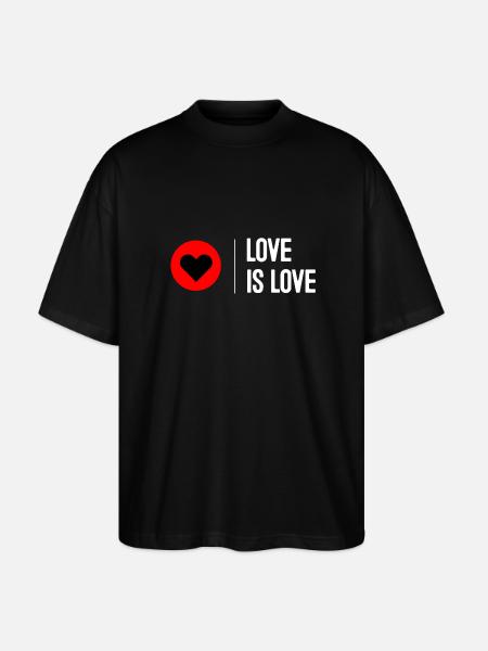 L'amour c'est l'amour - T-shirt bio Blaster 2.0 coupe oversize Stanley/Stella Unisexe - noir