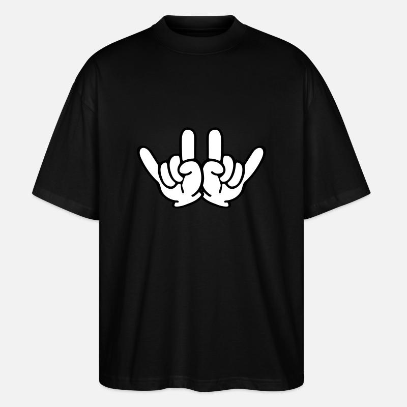 hand comic party signs - Stanley/Stella Oversized Unisex Bio T-Shirt Blaster 2.0 - Schwarz