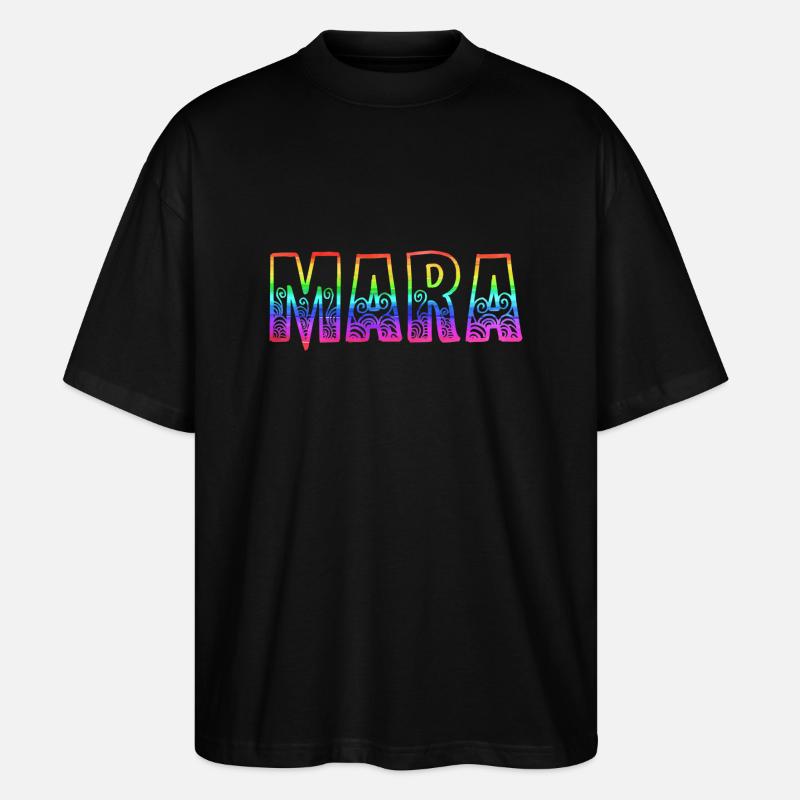 mara rs regenbogen - Stanley/Stella Oversized Unisex Bio T-Shirt Blaster 2.0 - Schwarz