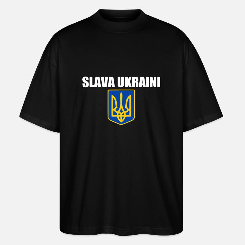 Slava ukraini - Stanley/Stella Oversized Unisex Bio T-Shirt Blaster 2.0 - Schwarz