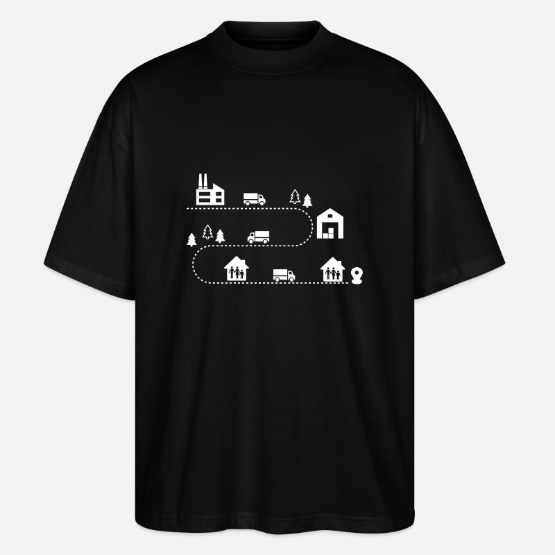 Logistique - T-shirt bio Blaster 2.0 coupe oversize Stanley/Stella Unisexe - noir