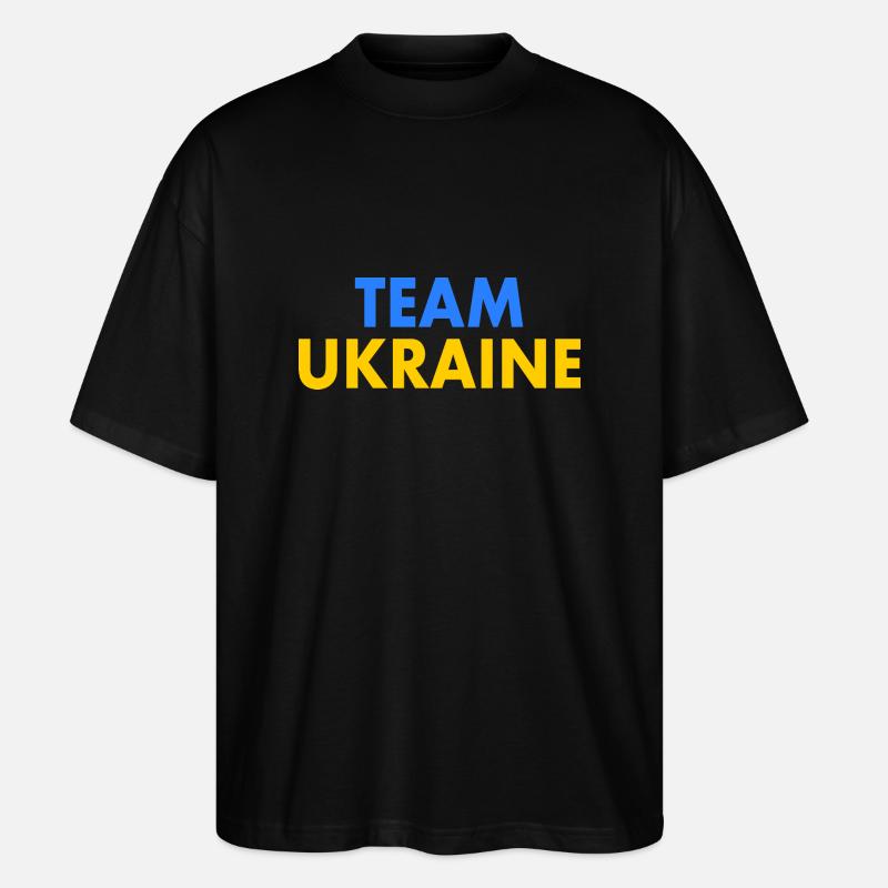 Team ukraine - Stanley/Stella Oversized Unisex Bio T-Shirt Blaster 2.0 - Schwarz
