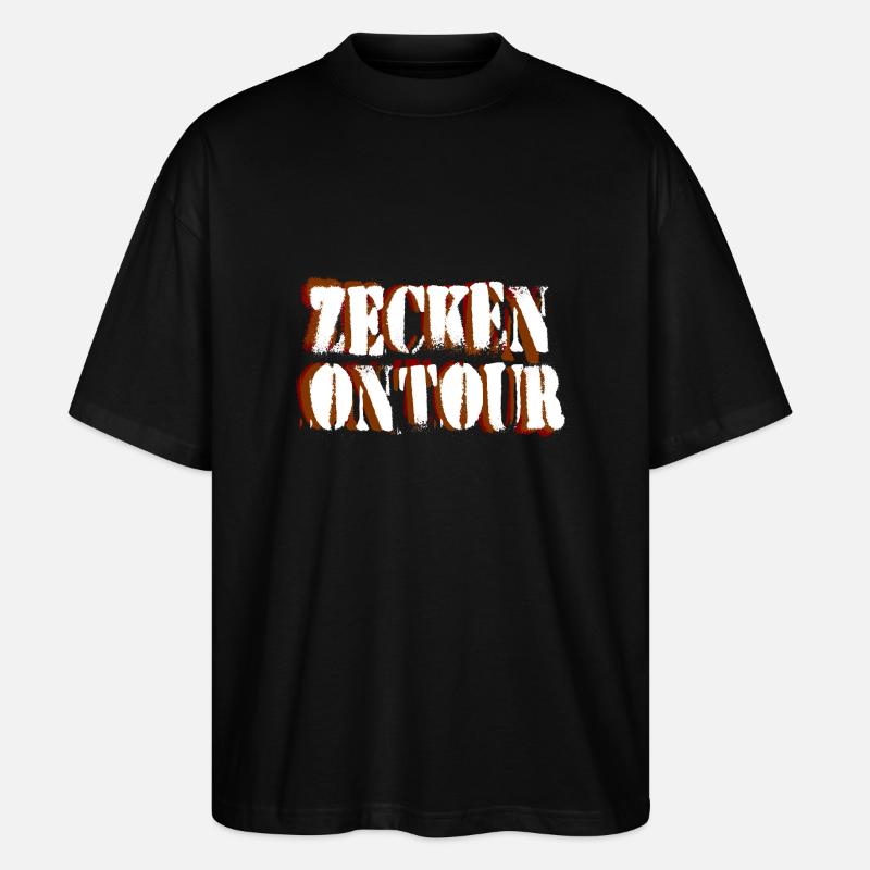 Zecken on tour - Stanley/Stella Oversized Unisex Bio T-Shirt Blaster 2.0 - Schwarz