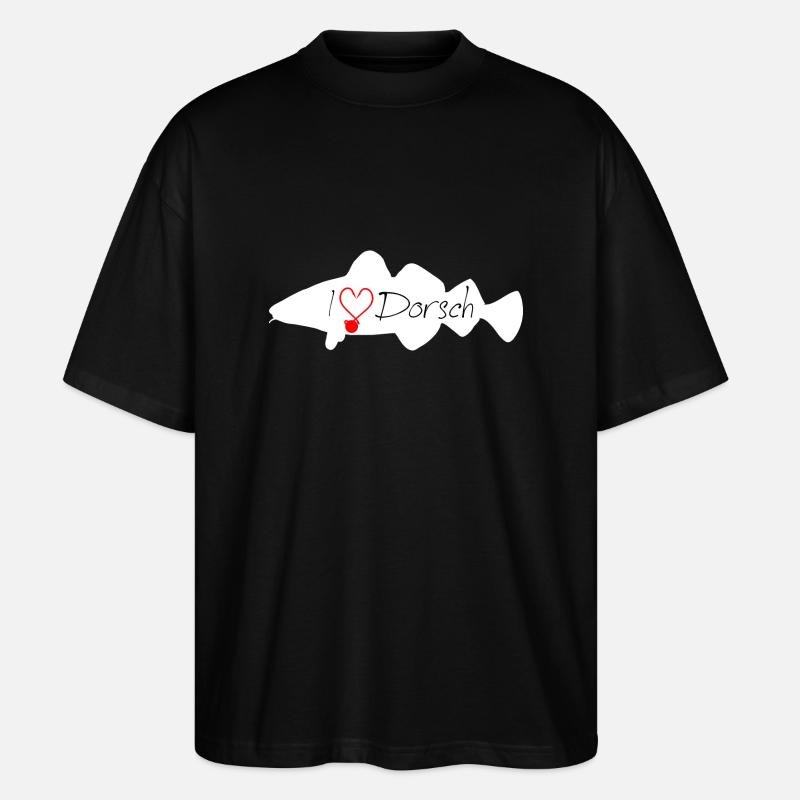 J’aime la morue blanche - T-shirt bio Blaster 2.0 coupe oversize Stanley/Stella Unisexe - noir