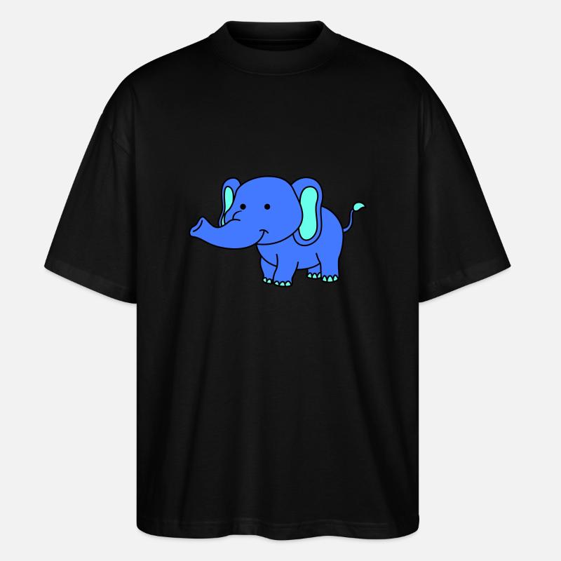 éléphant - T-shirt bio Blaster 2.0 coupe oversize Stanley/Stella Unisexe - noir