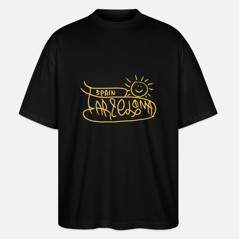 Chapeau seau Barcelone - T-shirt bio Blaster 2.0 coupe oversize Stanley/Stella Unisexe - noir