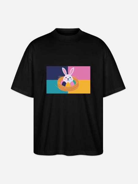 Easter Bunny No.05 - Stanley/Stella Oversized Unisex Organic T-shirt Blaster 2.0 - black