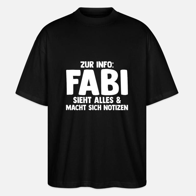 Fabian - Stanley/Stella Oversized Unisex Bio T-Shirt Blaster 2.0 - Schwarz