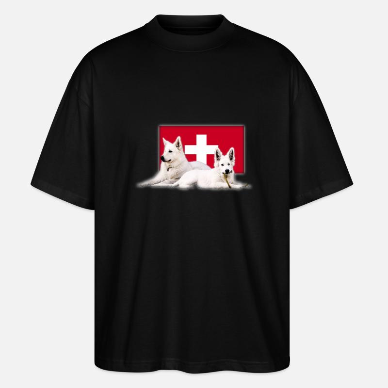 Schweizer Schäferhund - Stanley/Stella Oversized Unisex Bio T-Shirt Blaster 2.0 - Schwarz